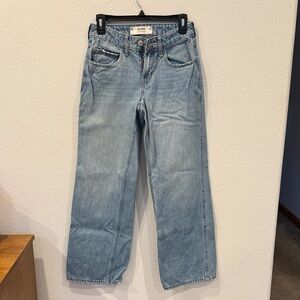 Hollister Women's low rise baggy Light Blue Jeans